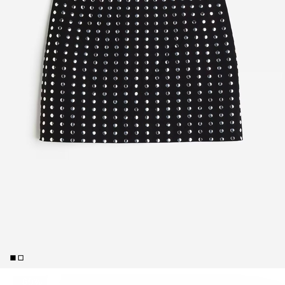 H&M NWT Studded Black Mini Skirt